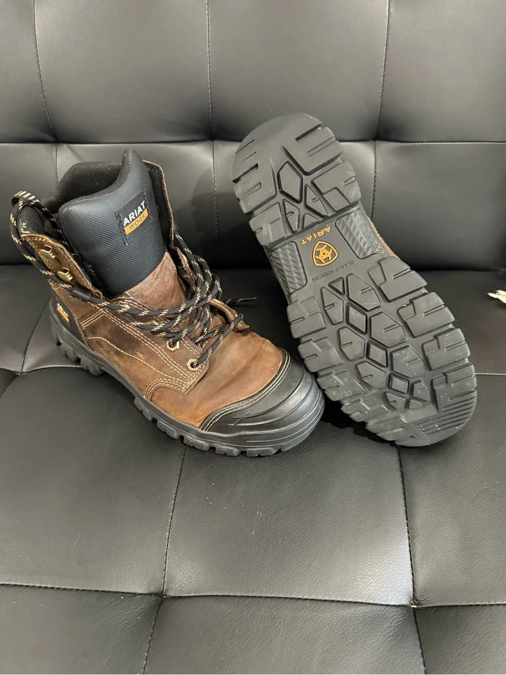 Ariat Work Men's Brown Leather Waterproof Work Boots